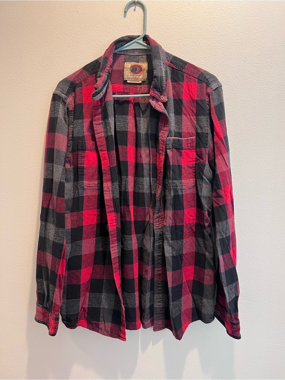 Boston Traders Red and Black Plaid Shirt